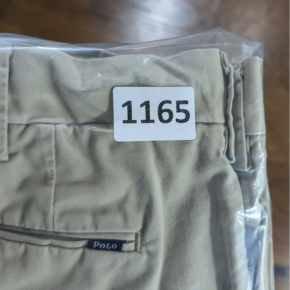 Polo Ralph Lauren Mens Shorts Sz 40 Beige Khaki Chino Stretch Classic Fit Casual